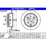 Bremsscheibe Honda T. Cr-V 01-06 24.0109-0151.1 Bremsscheibe Honda T. Cr-V 01-06 24.0109-0151.1