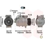 Van Wezel Klimakompressor 0600K418 Van Wezel Klimakompressor 0600K418