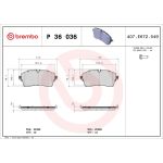 BREMBO Bremsklötze VA P 36 036 BREMBO Bremsklötze VA P 36 036