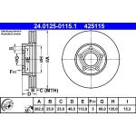Bremsscheibe Vw Passat 1.6-2.8 96-05 24.0125-0115.1 Bremsscheibe Vw Passat 1.6-2.8 96-05 24.0125-0115.1