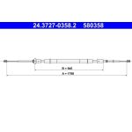 ATE Handbremsseil 24.3727-0358.2 ATE Handbremsseil 24.3727-0358.2