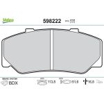 Valeo Bremsbelagsatz 598222 Valeo Bremsbelagsatz 598222