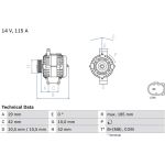 Lichtmaschine 0 986 081 040