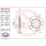 BREMBO Bremsscheibe 09.5196.75 BREMBO Bremsscheibe 09.5196.75