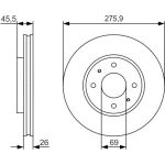 Bosch Bremsscheibe 0 986 479 R94 Bosch Bremsscheibe 0 986 479 R94