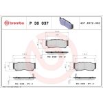 BREMBO Bremsklötze HA P 30 037 BREMBO Bremsklötze HA P 30 037