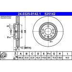 Bremsscheibe Opel P. Adam 12-/Astra/Corsa/Zafira 98- Power Disc 24.0325-0142.1 Bremsscheibe Opel P. Adam 12-/Astra/Corsa/Zafira 98- Power Disc 24.0325-0142.1