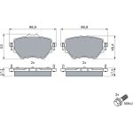 Bosch Bremsbelagsatz Hinterachse 0 986 424 878