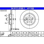 Bremsscheibe Toyota T. Avensis 08 24.0111-0169.1 Bremsscheibe Toyota T. Avensis 08 24.0111-0169.1
