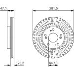 Bosch Automotive Bremsscheibe 0986479781 Bosch Automotive Bremsscheibe 0986479781