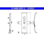 ATE Zubehörsatz Bremsbeläge 13.0460-0521.2 ATE Zubehörsatz Bremsbeläge 13.0460-0521.2
