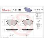 BREMBO Bremsklötze HA P 61 122 BREMBO Bremsklötze HA P 61 122
