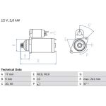 Bosch Starter 0 986 018 731 Bosch Starter 0 986 018 731