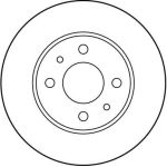 Bremsscheibe Fiat S. 500/Panda 07 DF1745 Bremsscheibe Fiat S. 500/Panda 07 DF1745
