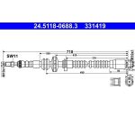 ATE Bremsschlauch 24.5118-0688.3 ATE Bremsschlauch 24.5118-0688.3