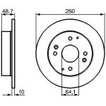Bosch Bremsscheibe Hinterachse 0 986 478 172