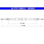ATE Handbremsseil 24.3727-3605.2 ATE Handbremsseil 24.3727-3605.2