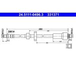 ATE Bremsschlauch 24.5111-0496.3 ATE Bremsschlauch 24.5111-0496.3