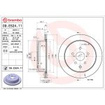 BREMBO Bremsscheibe 09.E524.11 BREMBO Bremsscheibe 09.E524.11