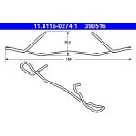 ATE Feder, Bremssattel 11.8116-0274.1 ATE Feder, Bremssattel 11.8116-0274.1