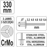 Hebelbindnietzange 3,2-4,8mm YT-3609