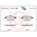 BREMBO Bremsklötze VA P 61 136 BREMBO Bremsklötze VA P 61 136