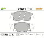 Valeo Bremsbelagsatz 302701 Valeo Bremsbelagsatz 302701