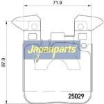 Japanparts Bremsbeläge PP-0101AF Japanparts Bremsbeläge PP-0101AF