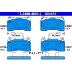 Bremsbelagsatz Alfa P. Giulietta 1,4-1,8/1,6-2,0 Jtdm 10-12 13.0460-4854.2 Bremsbelagsatz Alfa P. Giulietta 1,4-1,8/1,6-2,0 Jtdm 10-12 13.0460-4854.2