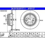 Bremsscheibe Bmw T. 5 (E34) 87-97 24.0110-0117.1 Bremsscheibe Bmw T. 5 (E34) 87-97 24.0110-0117.1