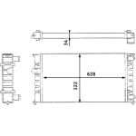 Kühler, Motorkühlung CR 348 000S Kühler, Motorkühlung CR 348 000S