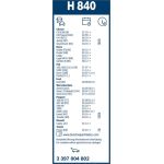 Bosch Wischerblatt H840 3397004802 Bosch Wischerblatt H840 3397004802