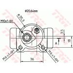 TRW Radbremszylinder BWF297 TRW Radbremszylinder BWF297