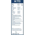 Bosch Wischerblatt H772 3397004772 Bosch Wischerblatt H772 3397004772