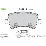 VALEO Bremsbeläge 598928 VALEO Bremsbeläge 598928
