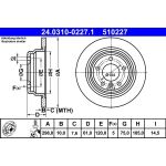 Bremsscheibe Bmw T. 5 2.0-2.5 Td 95-03 Power Disc 24.0310-0227.1 Bremsscheibe Bmw T. 5 2.0-2.5 Td 95-03 Power Disc 24.0310-0227.1