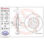 BREMBO Bremsscheibe 09.6843.21 BREMBO Bremsscheibe 09.6843.21