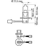 12336PRC1 PHILIPS H3 Halogenlampe Vision 12 V 55 W PK22s, 1 Stück - 12336PRC1 - l 12336PRC1 PHILIPS H3 Halogenlampe Vision 12 V 55 W PK22s, 1 Stück - 12336PRC1 - l