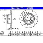 ATE Bremsscheibe Mercedes-Benz Vorderachse W203/C209 00-09 24.0128-0177.1 ATE Bremsscheibe Mercedes-Benz Vorderachse W203/C209 00-09 24.0128-0177.1
