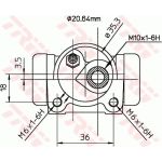 TRW Radbremszylinder BWF163 TRW Radbremszylinder BWF163