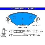 Bremsbelagsatz Citroen P. C5 1,6-2,0 01 13.0460-3997.2 Bremsbelagsatz Citroen P. C5 1,6-2,0 01 13.0460-3997.2
