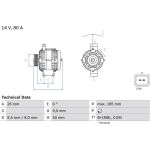 Lichtmaschine 0 986 082 880