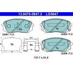 Bremsbelagsatz, Scheibenbremse 13.0470-5647.2 Bremsbelagsatz, Scheibenbremse 13.0470-5647.2