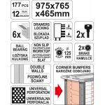 Werkstattwagen Bestückt Typ2 177-Tlg YT-55300