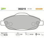 Valeo Bremsbelagsatz 302215 Valeo Bremsbelagsatz 302215