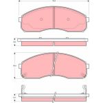 Bremsbelagsatz Kia P. Karneval GDB3261 Bremsbelagsatz Kia P. Karneval GDB3261