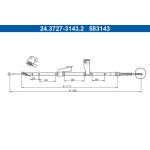 ATE Handbremsseil 24.3727-3143.2 ATE Handbremsseil 24.3727-3143.2
