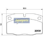 Japanparts Bremsbeläge PA-0406AF Japanparts Bremsbeläge PA-0406AF