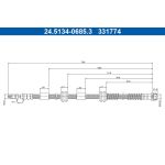 ATE Bremsschlauch 24.5134-0685.3 ATE Bremsschlauch 24.5134-0685.3