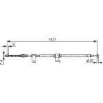 Bosch Handbremsseil links 1987482293 Bosch Handbremsseil links 1987482293